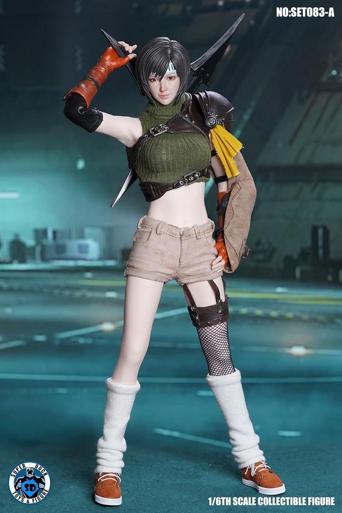 SUPER DUCK SET083A Ninja Girl A TBLeague S16A Body Set Scale and Accessories Set Yuffie FF + 1/6 Head, Body, Costume,