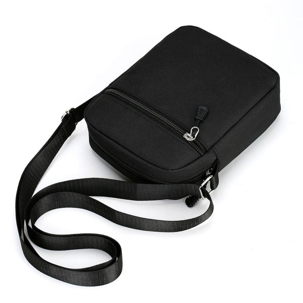 Oxford Shoulder Bag Black Waist Pack Durable Crossbody Bag  Men