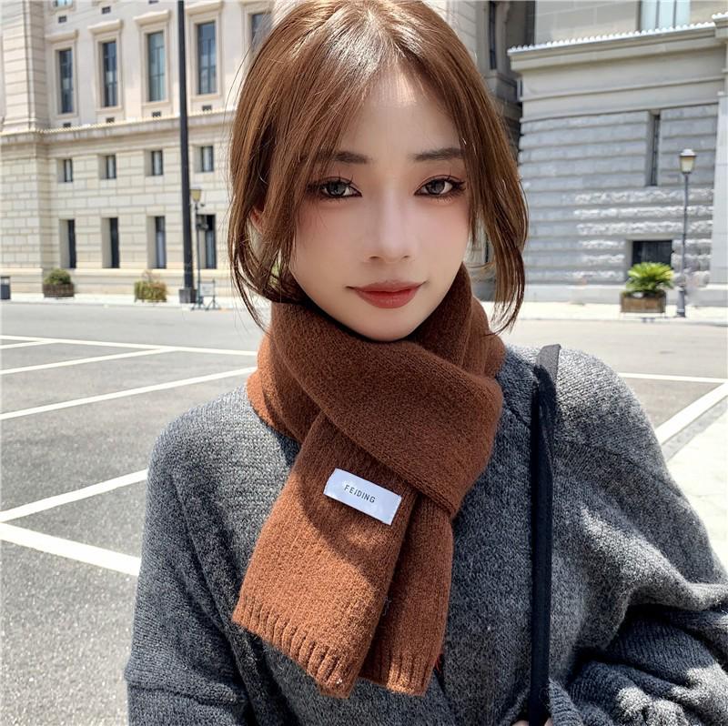 Damen 2025 Koreanischer Stil Gestrickter Winterschal - Unifarben, Warm, Vielseitig, Unisex Halswärmer