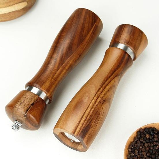 Dřevěná solnička a pepřenka Nastavitelná Jednoduchá obsluha Voňavý mlýnek na koření Ořech Nastavitelný mlýnek Dárky k narozeninám