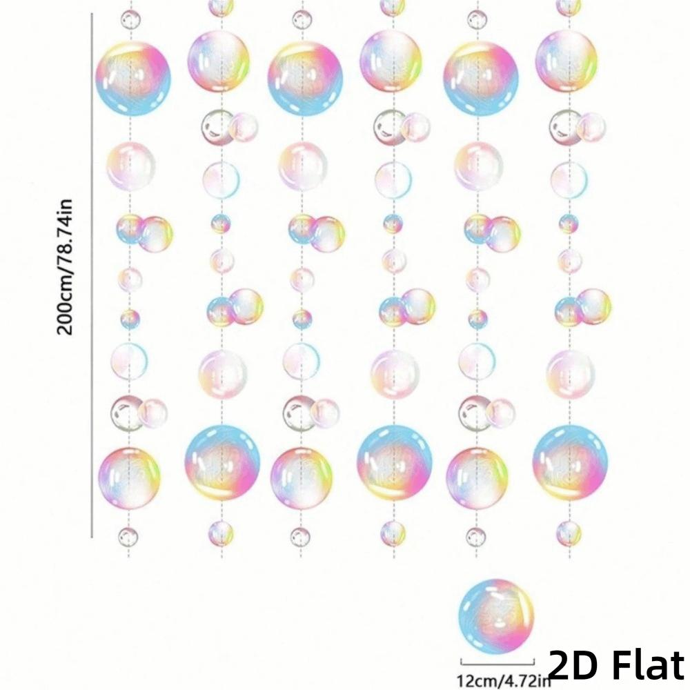 Transparent PVC Ocean Themed Party Decor 2m Party Favor Banners Bubble Hanging Banner Kids Party