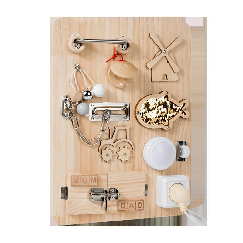 Mechanism Unlocking Wooden Game Board Kids Puzzle Toy For Learning Develop And