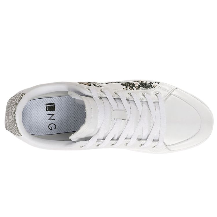 Li Ning LNG Street Fashion Casual Low Top Skate Shoes Women Sneakers White LLAN048-1
