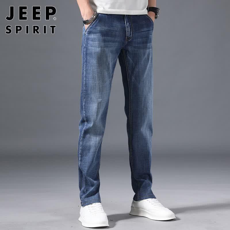 JEEP SPIRIT Men's Loose Fit Straight Leg Jeans