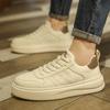 Cold Sticky Microfiber Leather Men'S Board Shoes Autumn Fashion Low-Top Lace-Up Casual Work Tide With Platform Men'S Shoes