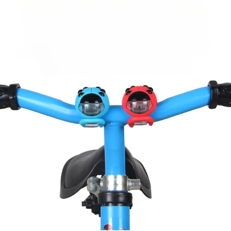 Children's Balance Car Light Ladybug Light Night Riding Frog Light Scooter Warning Children's Car Bicycle Front Light LED Tail Light