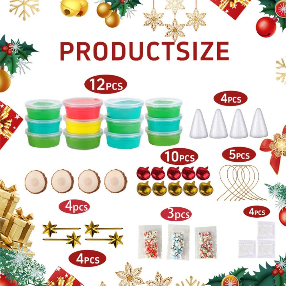 Christmas Trees Crafts Sets Air Dry Clay Kits For Kid Modeling Clay Diy Sets Christmas Stocking Stuffers For Holiday Party Decoration
