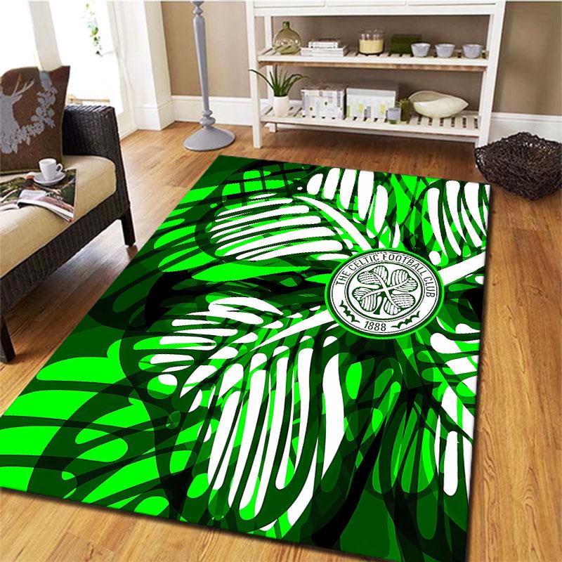 Tappeto Tappetino Celtic Football Club per Soggiorno Camera da Letto Casa Decorazione Divano, Tappetino Antiscivolo per Giochi Bambini