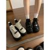 Muffin thick-soled black Martin boots women's autumn and winter new versatile short tube slim short boots