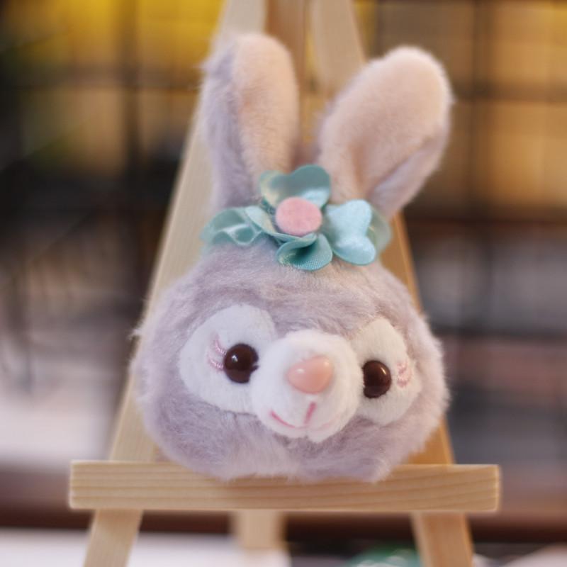 

Ins Милая Милая Голова Кролика Подвеска Плюшевая Кукла Мини Брелок Букет Сумка Подвесное Украшение 10 cm.
