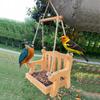 Bench Shaped Bird Feeder Multi-purpose Pet Supplies Hanging Bird Swing Chair Feeder for Garden
