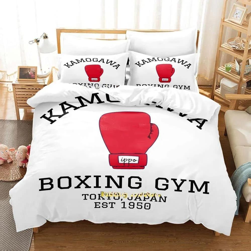 New Anime Hajime No Ippo Bedding Set Duvet Cover Comforter Bed Set Quilt Cover Pillowcase King Queen Twin Size Boys Girls Adult