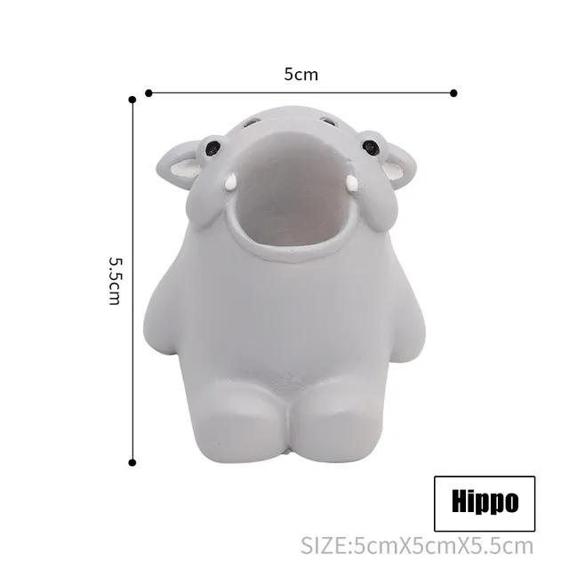 Ceramics Multi-Function Mini Cute Toothbrush Holder Creative Home Bathroom Storage Stand Makeup Pen Holder Ornament Decoration