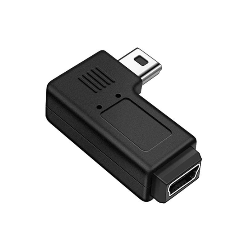 Dar Alanlarda Şarj ve Veri Aktarımı İçin 90 Derece Açılı Mini USB 5 Pin Uzatma Adaptörü