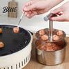 Round Food Shaper Tool Stainless Steel Meatball Maker 6/12-Hole Manual Meat Press Mold for Homemade Falafel Beef Pork Fish Balls Non-Stick