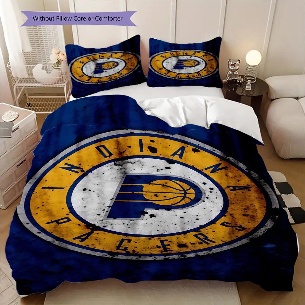 Indiana Pacers Vintage Logo Bedding(1 * Duvet Cover + 2 * Pillowcase, Without Core) Soft and Comfortable Duvet Cover and Pillowcase