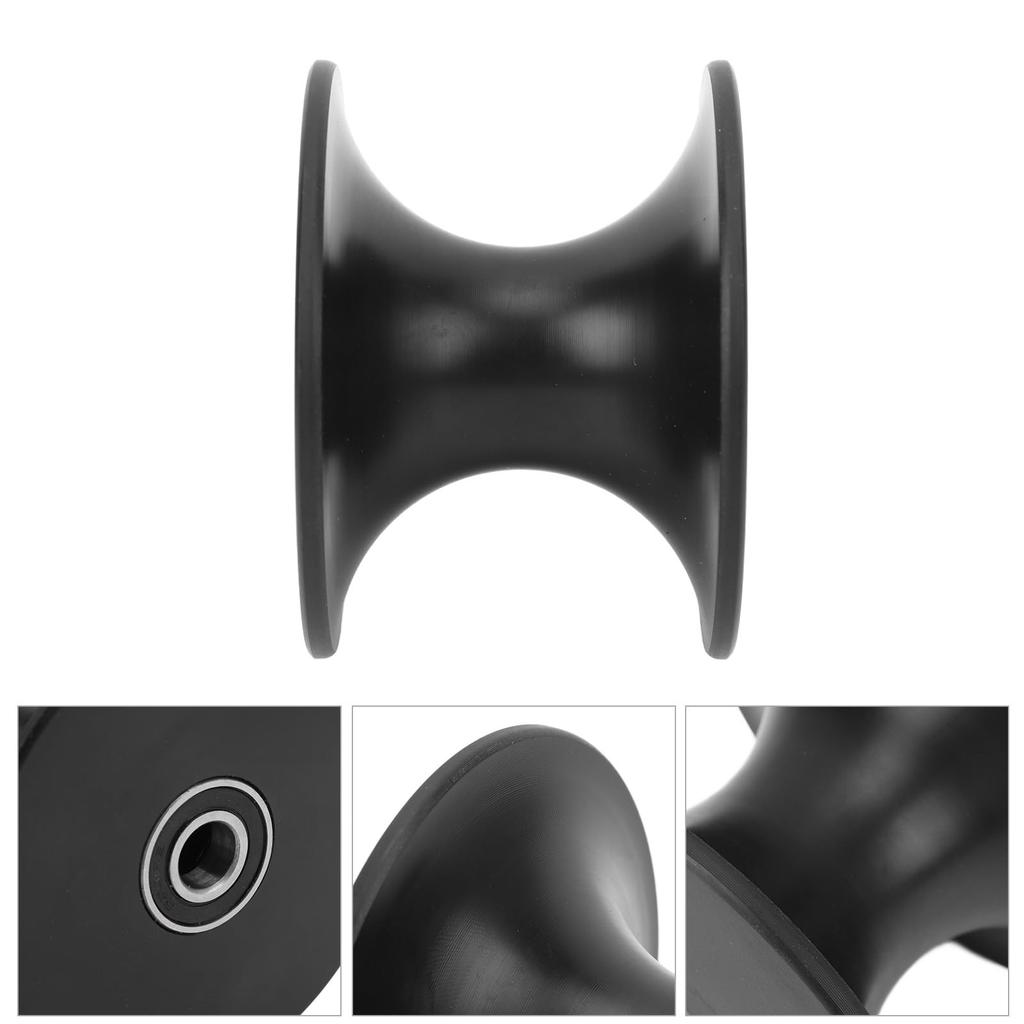 Xuuyuu Boat Trailer Roller 90X64mm Plastic Metal Boat Yacht Trailer Black