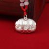 Sterling Silver Women’s Pendant - Cute Baby Lock with Red Cord Necklace, Authentic Pure Silver Hundred Blessings Lock, Light Luxury Gift.