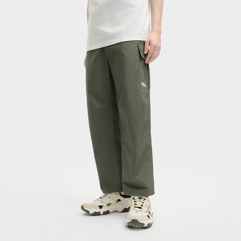 Fila Original Logo Fashion Simple Versatile Lace-Up Work Casual Pants Men Pants Sage-Green F11M529809F-GN