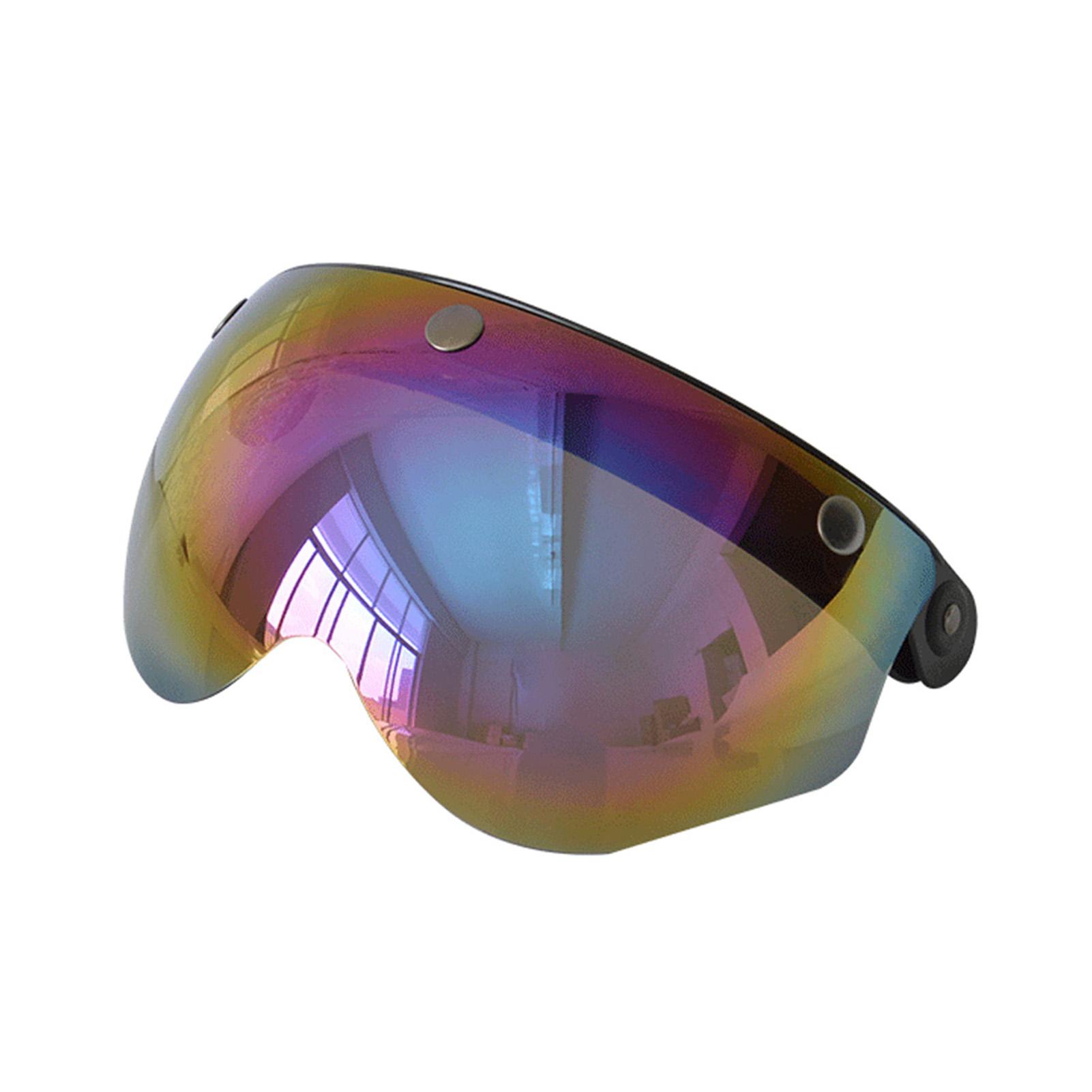 

Motorcycle Anti UV Anti Scratch Helmets Lens Fashion Visor Wind Lens Universal for Standard 3 Snap Open Face Helmets різнокольоровий