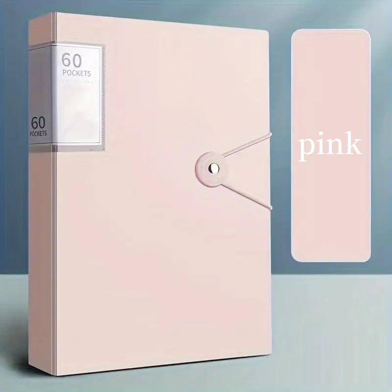 1 A4 File Folder with 60 Transparent PP Plastic Bags - High Transparency, Durable Ring Binder, Label-free System,