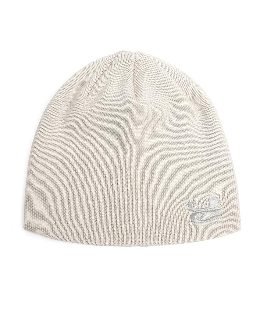 Eondeokeonteulol All-Season Cotton Slim Fit Thin Knit Logo Embroidery Beanie Solid Unisex Beanie Hat Beanie / Uc / No Cuff / Cream
