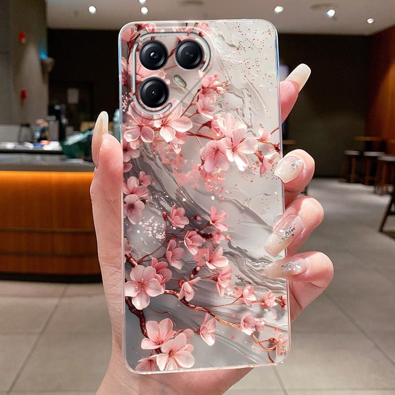 For Tecno Pova 7 Pro LJ8 Cases Pova7 Ultra LJ9 Neo LJ6 LJ7 Funda Flower Butterfly Phone Cover Soft Silicone Transparent TPU Case