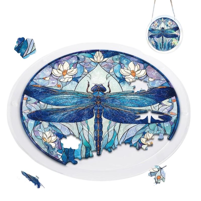 Colorful Acrylic Puzzle Sun Catcher Window Decoration With Metal Chain For Home Gift DIY Art Craft Hanging Sun Catcher Signs