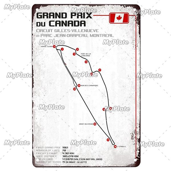 Vintage Racing Track Metal Poster Competition Tin Sign Plaque Iron Plate Bar Club Man Cave Home Wall Decor Fans Poster Custom