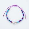 Adjustable Woven Rope Bracelet Multicolor Glass Beaded with Simulated Pearl Boho Style Jewelry