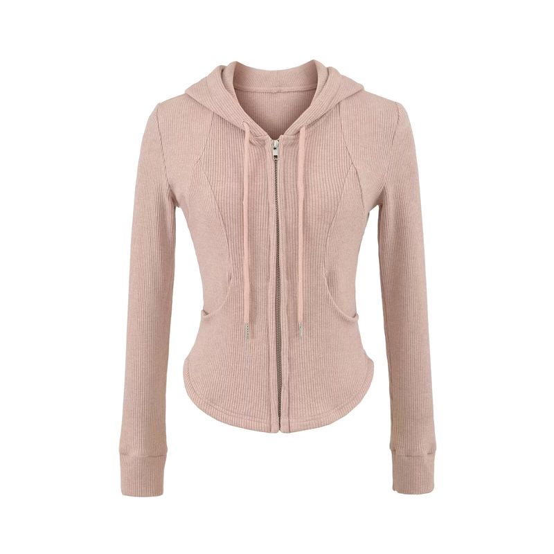 Za Export New Arrival Women's Clothing ZR Fashion Style Sexy Sexy Silm Knitting Hooded Small Top Flanging Bell-Bottom Pants