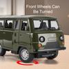 מידה גדולה 1:18 UAZ TRAVELER דגם רכב צעצוע מתכת Diecast משיכה לאחור קול אור דגמים קרוואן מודל סימולציה מתנות לבנים
