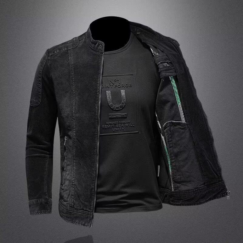 Versatile Trendy Spring Youth Stand Collar Motorcycle Jacket