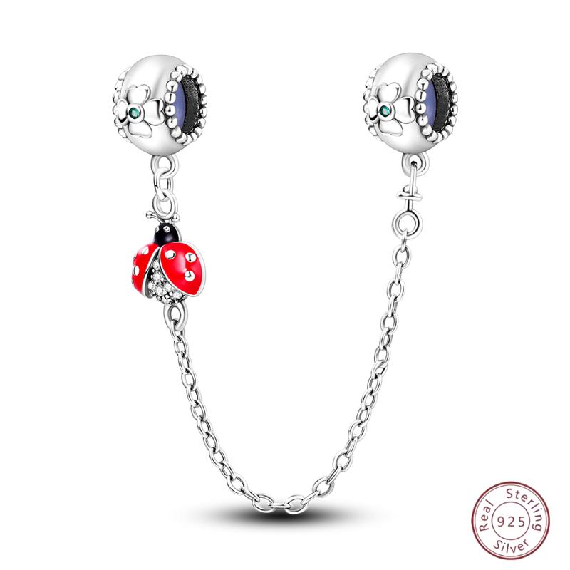 Copper Safety Chain Rainbow Flower Inlaid Zirconia Beads Suitable For Original Bracelet Bracelet Diy Jewelry