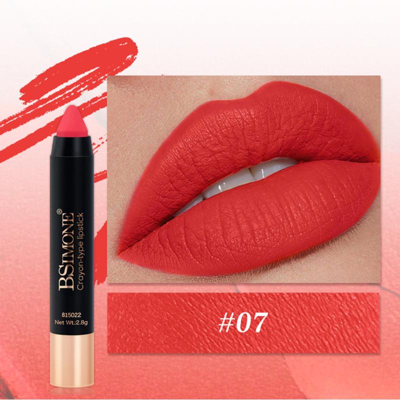 Bsimone Matte Lipstick Multicolor Non Fading Long-Lasting Velvet Lipstick Waterproof Non Stick Cup Lip Gloss Makeup