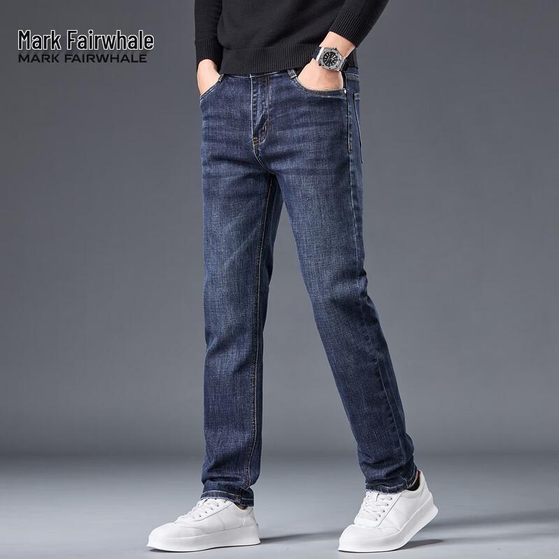 Mark Fairwhale 2025 Men's Retro Light Business Straight-Leg Jeans