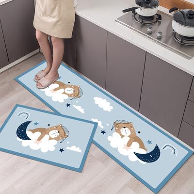 Kitchen Mat Living Room Anti -Slip Antifouling Rugs Cartoon Pattern Entrance Doormat Bathroom Absorbent Floor Mats Balcony Carpet 