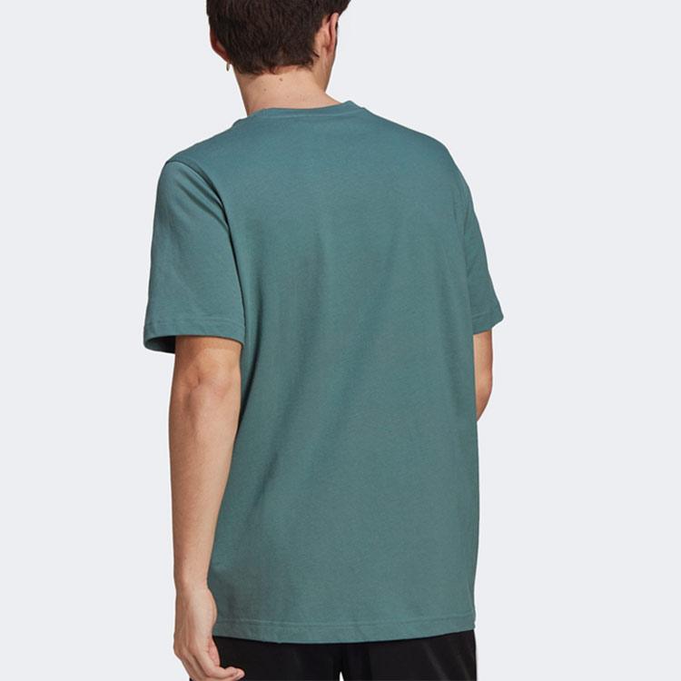 Adidas Tricou cu mânecă scurtă, cu gât rotund, sport, Originals Trefoil, pentru bărbați, verde, GN3483