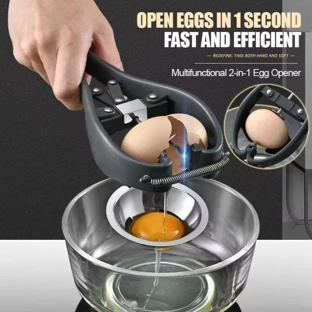 304 Stainless Steel Egg Opener Manual Egg Shell Cutter Effortless Egg Separator  Baking Tool