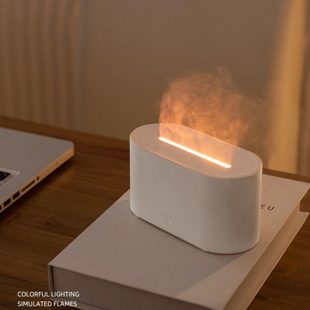 130ml Capacity Essential Oil Aroma Diffuser Flame Aromatherapy Machine  Desktop Use