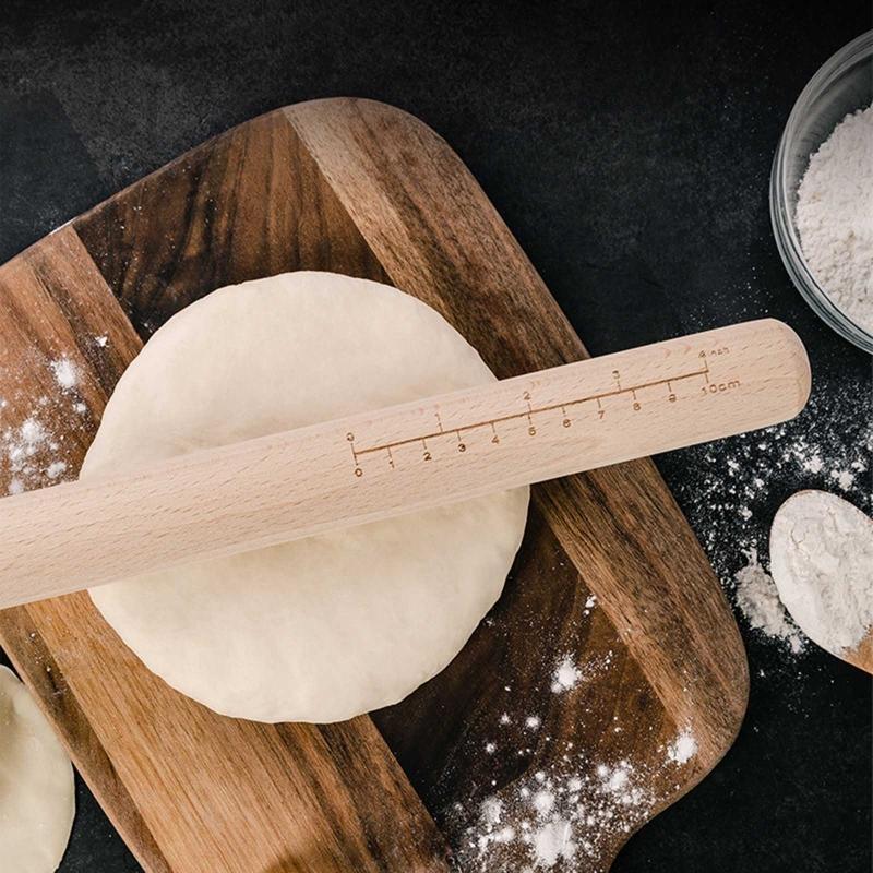 Kitchen Wooden Rolling Pin Crafts Baking Fondant Cake Decoration Dough Rollers