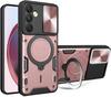Armored Case for Samsung Galaxy M55 5G, CamShield Slide, Rose Gold