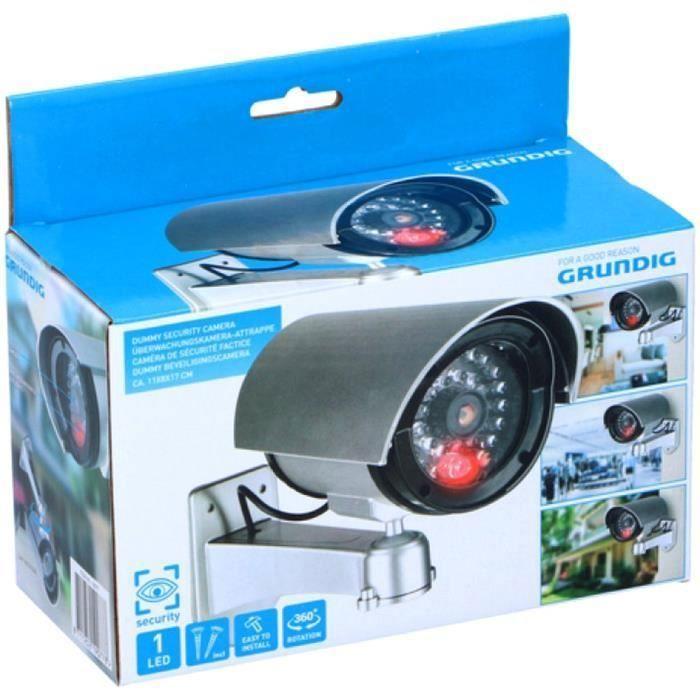 GUIZMAX Security Gray Outdoor Wall-mounted LED Dummy Camera - Dummy Camera - Plastic - 2xAA - Not Included