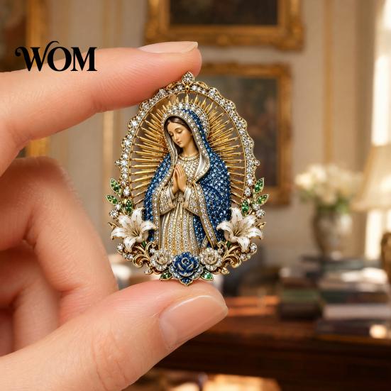Christian Confirmation Gift Sacred Heart of Jesus Brooch, Souvenir Faith Accessory with Enamel Symbol Brooch Pin, Catholic Lapel Pin Inspirational for