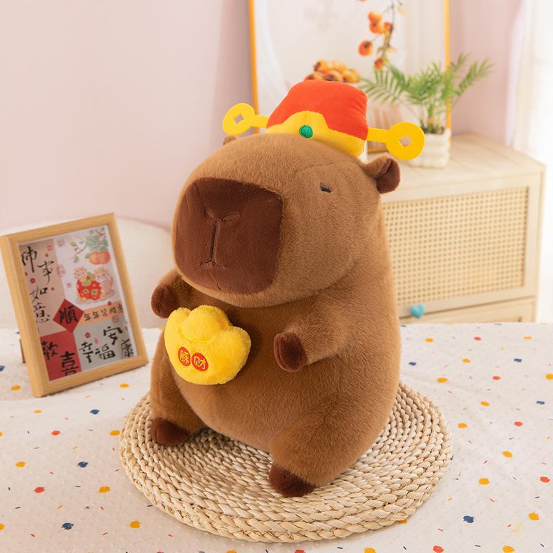 

God of Wealth Kabibara doll ingot capybara plush toy sleeping pillow 30 cm 0.31kg
