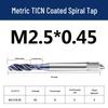 Jundingying TICN M2.5*0.45 Gewindebohrer mit Spiralspitze