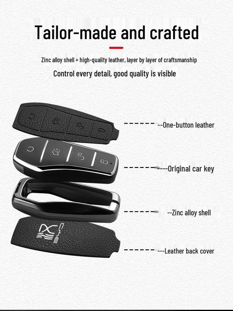 2022 BYD Han DM-i Schlüsselabdeckung: Genesis Edition Metallschnalle