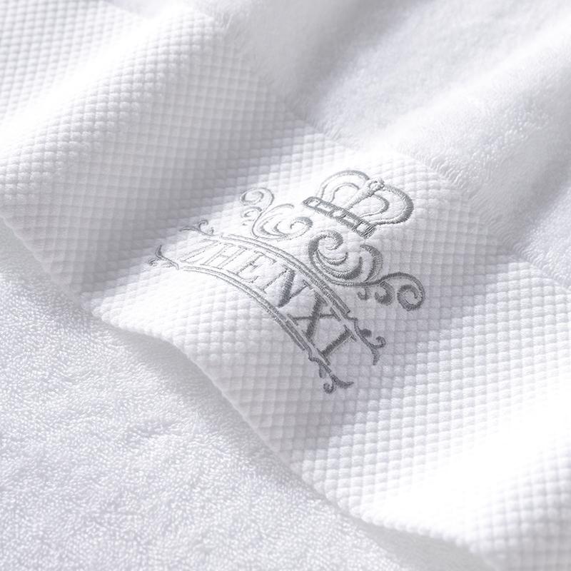 Luxury Hotel Bath Towel White Towel Custom logo Five-star Hotel Bath Towel Set with 100% Cotton