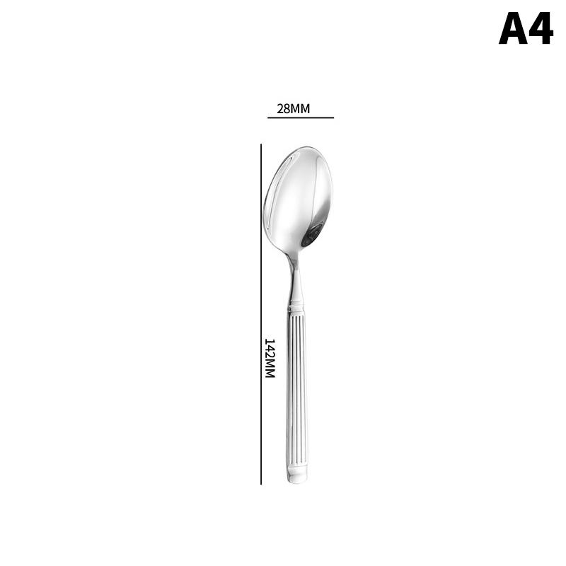 Stainless Steel Silver Dinner Dinnerware Knife Fruit Fork Spoon Cutlery Kitchen Wear Resistant Tableware Silverware