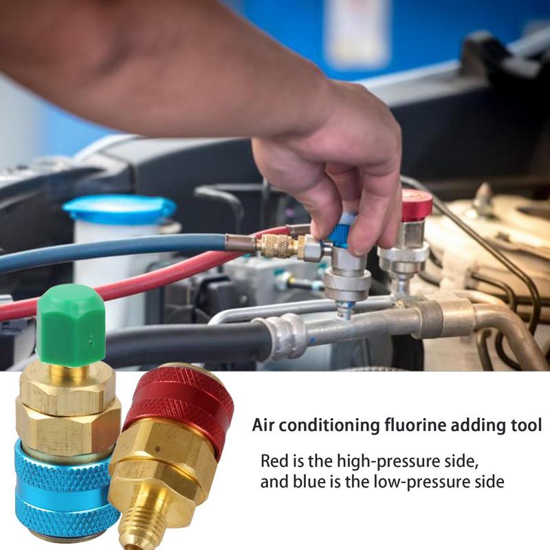 R1234YF High/Low Side Quick Couplers Adapter Kit R1234YF To R134A Conversion Connectors For A/C Refrigerant Charging Hose
